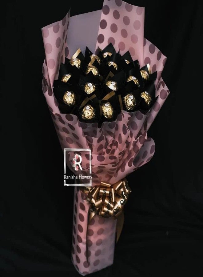 اويسيس أواسيس - 20 ورقة تغليف باقات زهور فاخرة مقاومة للماء على الطراز الكوري (58 سم × 58 سم، 60 ميكرون) | تصميم منقط، ورق تغليف هدايا للزهور وورق تغليف هدايا يمكنك صنعه بنفسك لعيد الحب - أخضر - Image 5